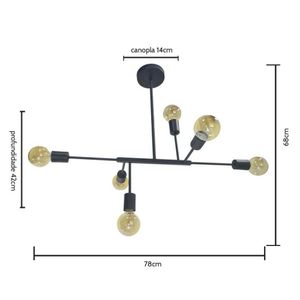 Lustre Roy JD Molina Preto Isadora Design Bivolt
