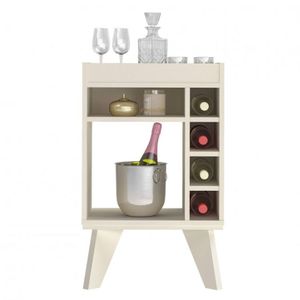 Bar com Espelho 6 Nichos Drink Artely Off White