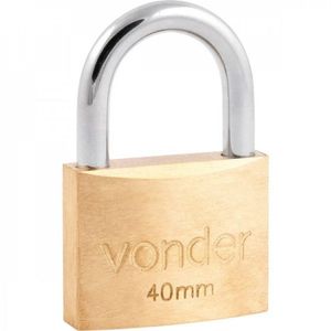 Cadeado De Latão 40 Mm Vonder - Caixa Com 2 Unidade
