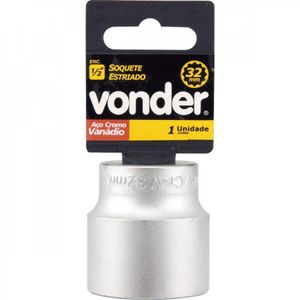 Soquete Estriado com Encaixe de 1/2" 32 Mm Vonder - Caixa com 2 Unidade