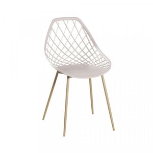 Cadeira Cloe Base Aço Rivatti Nude
