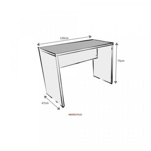 Mesa Reta Corp 25mm 130 Cm Bramov Móveis Branco/carvalho Mel