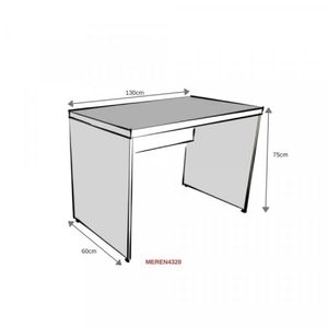 Mesa Reta Natus 40mm 130 Bramov Móveis Branco