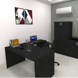 Mesa Reta Natus 40mm 150 Bramov Móveis Preto