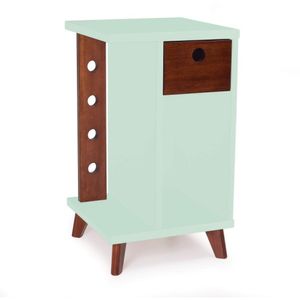 Adega Bar 1 Gaveta Wee Retrô Maxima Cacau/verde Água