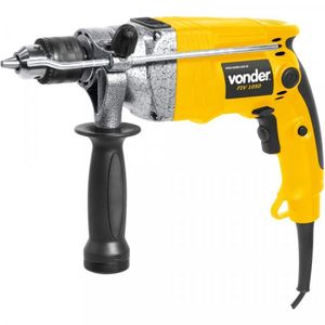 Kit Ferramentas Espresso Móveis Com Furadeira De Impacto 1/2 Polegadas 127v E Broca De Aço Rápido 50mm 393637 Amarelo