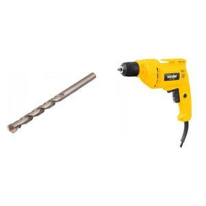 Kit Ferramentas Espresso Móveis Com Furadeira 3/8 Polegadas 127v E Broca Multiuso 60mmx100mm 390849 Amarelo