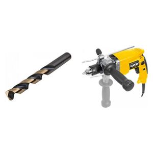 Kit Ferramentas Espresso Móveis Com Furadeira De Impacto 1/2 Polegadas 127v E Broca De Aço Rápido 90mm 391586 Amarelo