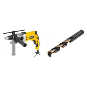 Kit Ferramentas Espresso Móveis Com Furadeira Com Impacto 1/2 Polegadas 127v E Broca De Aço Rápido 42mm 393100 Amarelo