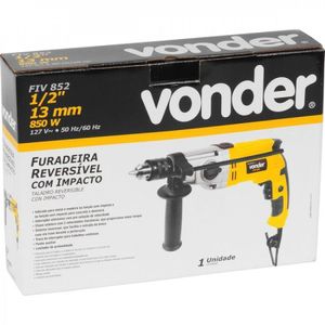 Kit Ferramentas Espresso Móveis Com Furadeira Com Impacto 1/2 Polegadas 127v E Broca De Aço Rápido 235mm 388843 Amarelo