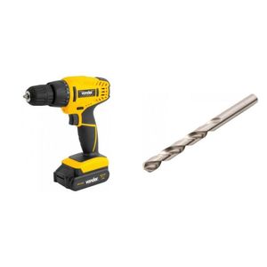 Kit Ferramentas Espresso Móveis Com Parafusadeira/furadeira 180v Bivolt E Broca De Aço Rápido 5/32" 393470 Amarelo