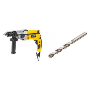 Kit Ferramentas Espresso Móveis Com Furadeira Com Impacto 1/2 Polegadas 220v E Broca De Aço Rápido 31/64" 392460 Amarelo