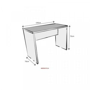 Mesa Reta Corp 25mm 140cm Bramov Móveis Branco