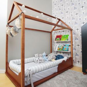 Cama Infantil Montessoriana Casinha com Colchão 88cm X 170cm