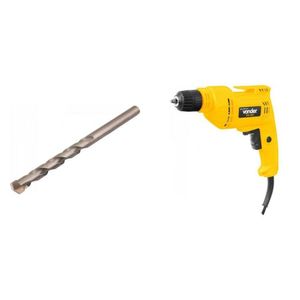 Kit Ferramentas Espresso Móveis Furadeira 3/8 Polegadas 220v e Broca Multiuso 80mmx120mm 390825 Amarelo
