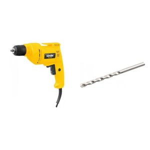 Kit Ferramentas Espresso Móveis Furadeira 3/8 Polegadas 220v e Broca Para Concreto 65mm - 1/4" 390524 Amarelo