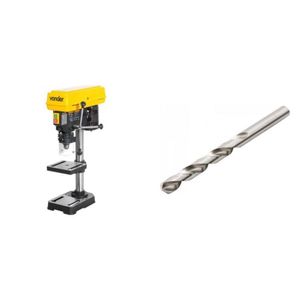 Kit Ferramentas Espresso Móveis Furadeira De Bancada 13mm 127v e Broca De Aço Rápido 77mm 392157 Amarelo