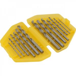 Kit Ferramentas Espresso Móveis Furadeira De Bancada 16mm 127v e Jogo De Brocas De Aço Rápido 1/16" A 1/4" 390005 Amarelo