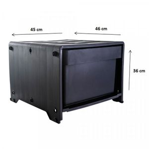 Gaveteiro 1 Gaveta Kz Container Grifit Cinza Mushroom