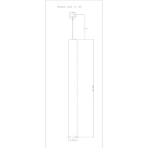 Pendente Viena Tubo 90 Cm Conti Iluminação Dourado
