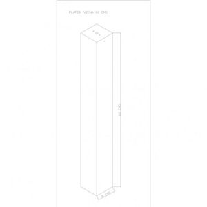 Plafon Viena Quadrado 60cm Conti Iluminação Cobre Fosco