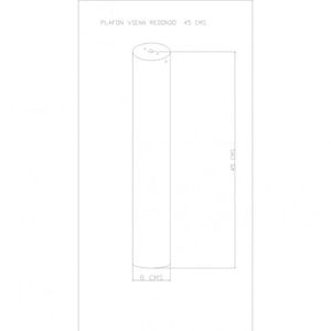 Plafon Viena Tubo 45cm Conti Iluminação Dourado
