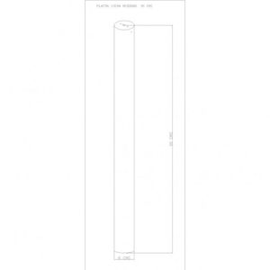 Plafon Viena Tubo 90cm Conti Iluminação Branco Brilho