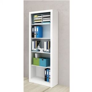 Conjunto Home Office 3 Peças 1 Escrivaninha Em L 1 Estante E 1 Balcão 3 Portas Tecno Mobili Branco