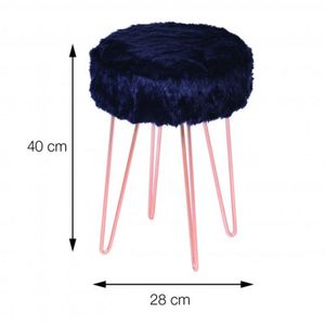 Banquinho Base Em Metal Petit Or Design Rosa