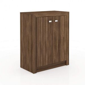 Conjunto Home Office 4 Peças Com 1 Balcão, 2 Armários E 1 Estante Tecno Mobili Nogal