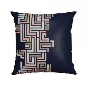 Capa para Almofada 50x50cm Silk Home Azul Bege