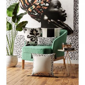 Capa para Almofada 50x50cm Silk Home Bege Cinza Preto Branco