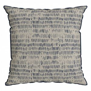 Capa para Almofada com Cordonê 43x43cm Náutica Azul Bege