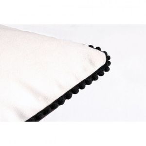 Capa para Almofada com Mini Grelot 43cm X 43cm 062 Dolce Bege Cinza Preto Branco