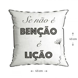 Capa para Almofada com Mini Grelot 43x43cm Dolce Bege Cinza Preto Branco