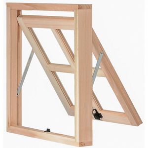 Janela Quadrada Basculante 70x60cm Vidro Inteiro Maximar Natural