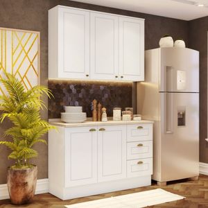 Cozinha Compacta 2 Peças Emily Expresso Móveis Branco Hp