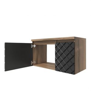 Gabinete 1 Porta 1 Gaveta 80cm Mônaco Darabas Agardi Terracota/preto