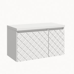 Gabinete 1 Porta 1 Gaveta 80cm Mônaco Darabas Agardi Branco