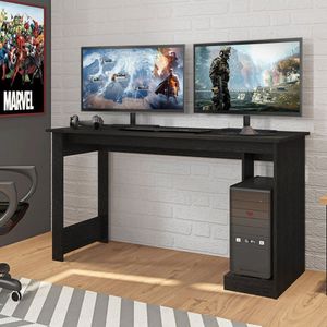 Escrivaninha Gamer 136Cm Com Apoio Para Cpu Caemmun Preto