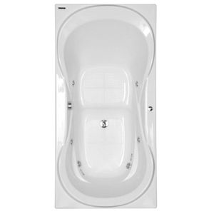 Banheira Hidromassagem 150Cmx90Cmx44Cm - 04 Jatos Branco Gel-Coat P3 Com Aquecedor 110V