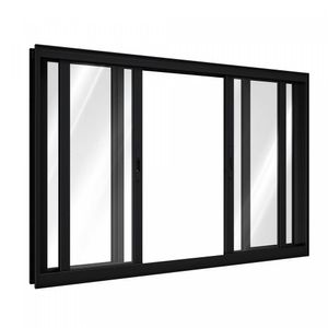 Janela De Alumínio 2 Folhas Móveis E 2 Fixas 100X120Cm Lucasa Preto