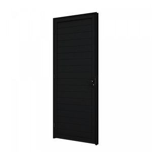 Porta De Aluminio Giro Lambri Com Maçaneta 215X85 Lucasa Preto