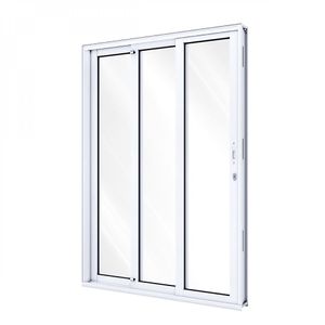 Porta De Alumínio De Correr 2 Folhas Fixas 2 Folhas Móveis 215X150 Lucasa Branco