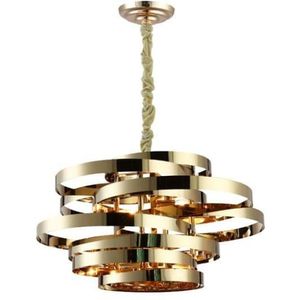 Pendente De Metal Athena 40Cmxx Bella Iluminação Dourado
