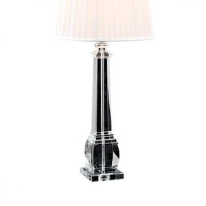 Base Para Abajur Em Vidro Classic Bella Iluminação Transparente/Cromado