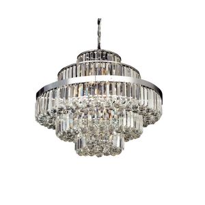 Lustre De Cristal Dijon 12 Lâmpadas Bella Iluminação Transparente