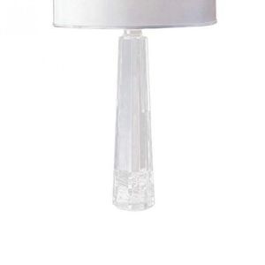 Base Para Abajur Em Vidro Classic Bella Iluminação Transparente/Cromado