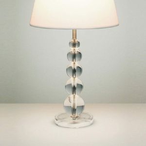 Base Para Abajur Em Acrílico Crily 39Cmx14Cm Bella Iluminação Transparente/Cromado