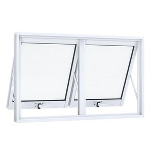 Janela Aluminio Máxim-Ar Duplo Horizontal 60X118Cm Lucasa Branco